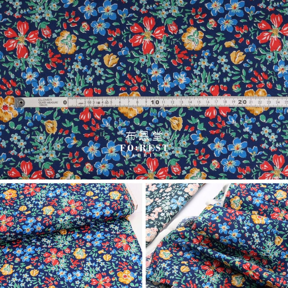 Quilting Liberty - Botanist's Blossom A - FO:REST Fabric 布恩堂Liberty fabrictana lawnjapanese fabricykk zipper