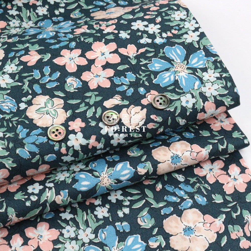 Quilting Liberty - Botanist's Blossom B - FO:REST Fabric 布恩堂Liberty fabrictana lawnjapanese fabricykk zipper