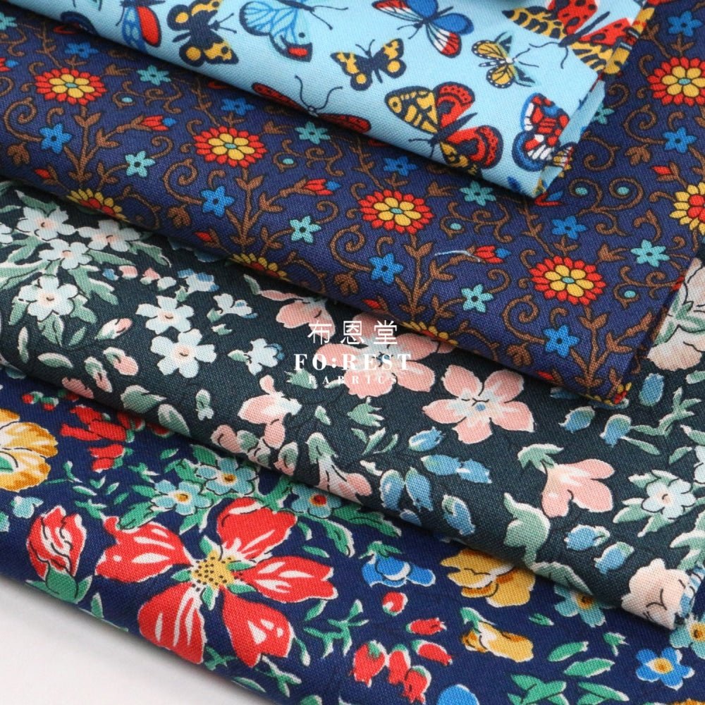 Quilting Liberty - Botanist's Blossom B - FO:REST Fabric 布恩堂Liberty fabrictana lawnjapanese fabricykk zipper