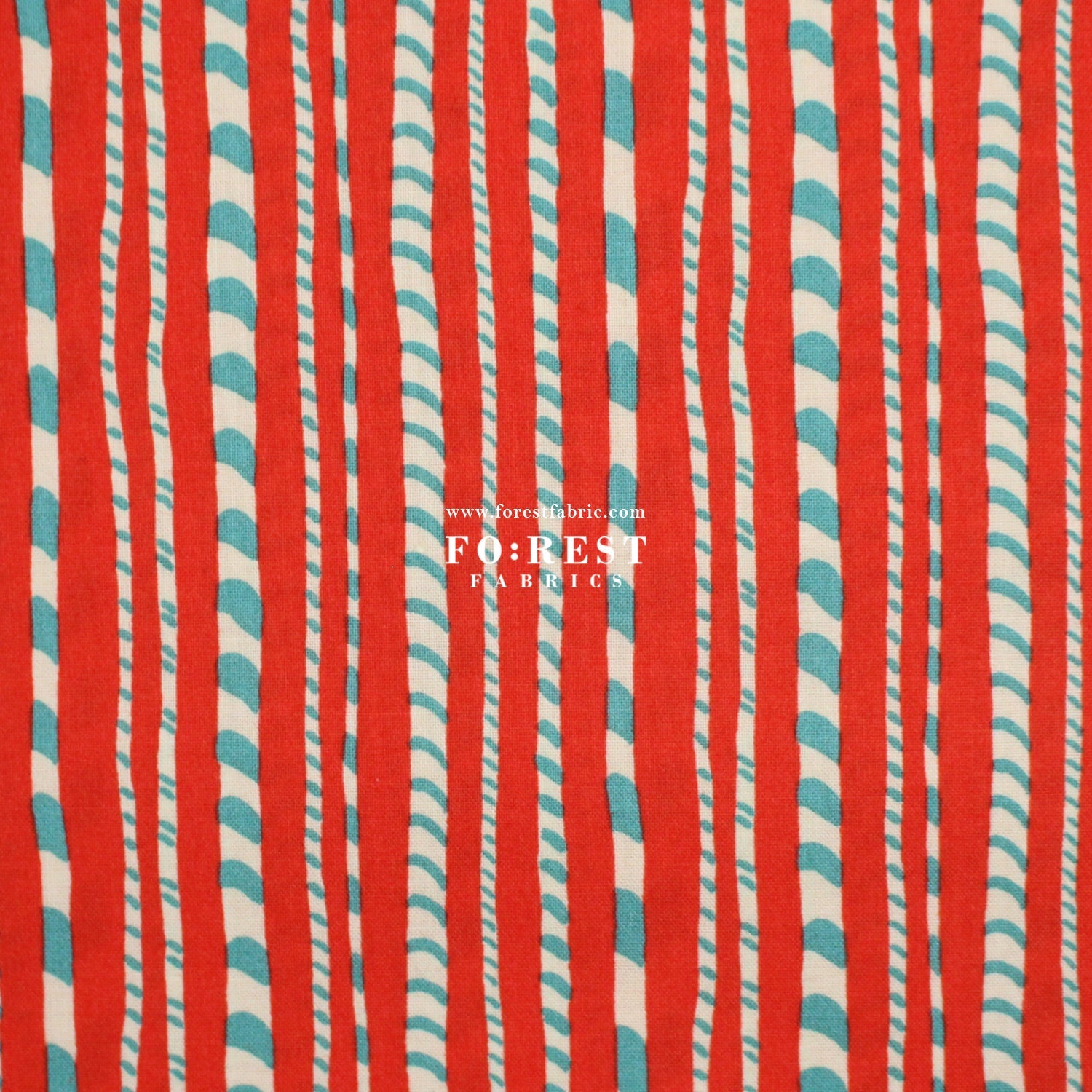 Quilting Liberty - Candy Cane Stripe fabric A - FO:REST Fabric 布恩堂Liberty fabrictana lawnjapanese fabricykk zipper