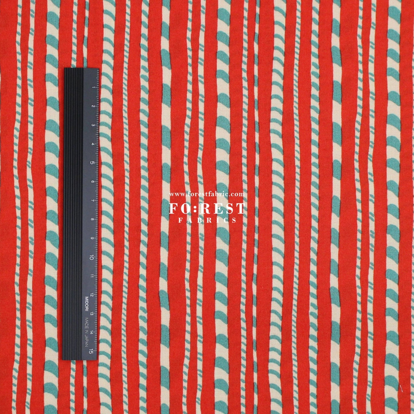 Quilting Liberty - Candy Cane Stripe fabric A - FO:REST Fabric 布恩堂Liberty fabrictana lawnjapanese fabricykk zipper