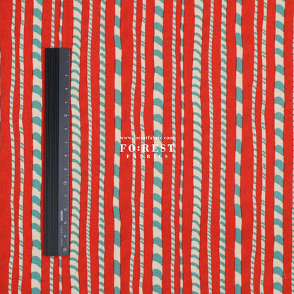 Quilting Liberty - Candy Cane Stripe fabric A - FO:REST Fabric 布恩堂Liberty fabrictana lawnjapanese fabricykk zipper