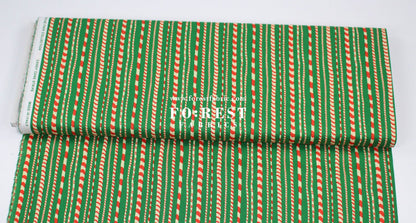 Quilting Liberty - Candy Cane Stripe fabric B - FO:REST Fabric 布恩堂Liberty fabrictana lawnjapanese fabricykk zipper
