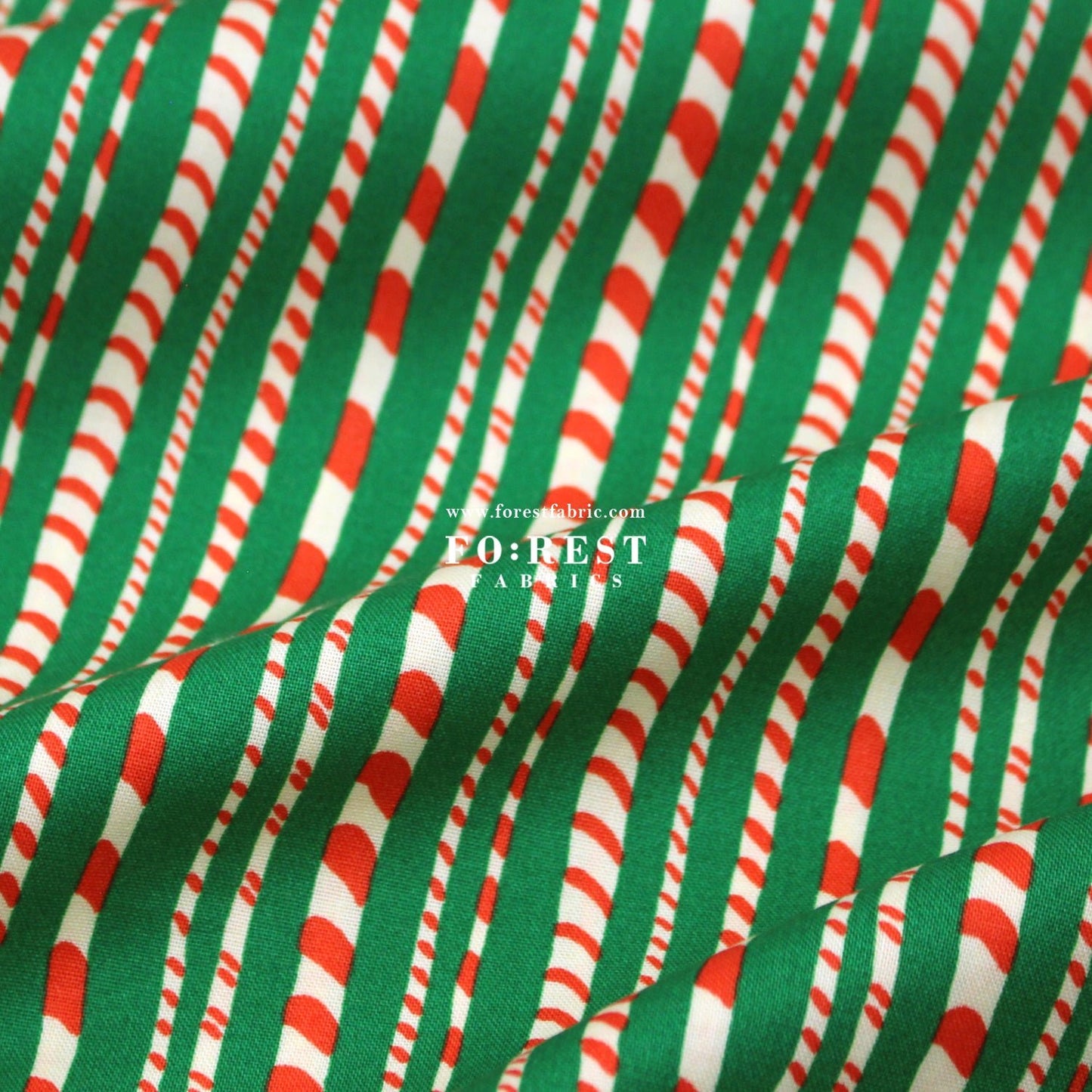 Quilting Liberty - Candy Cane Stripe fabric B - FO:REST Fabric 布恩堂Liberty fabrictana lawnjapanese fabricykk zipper
