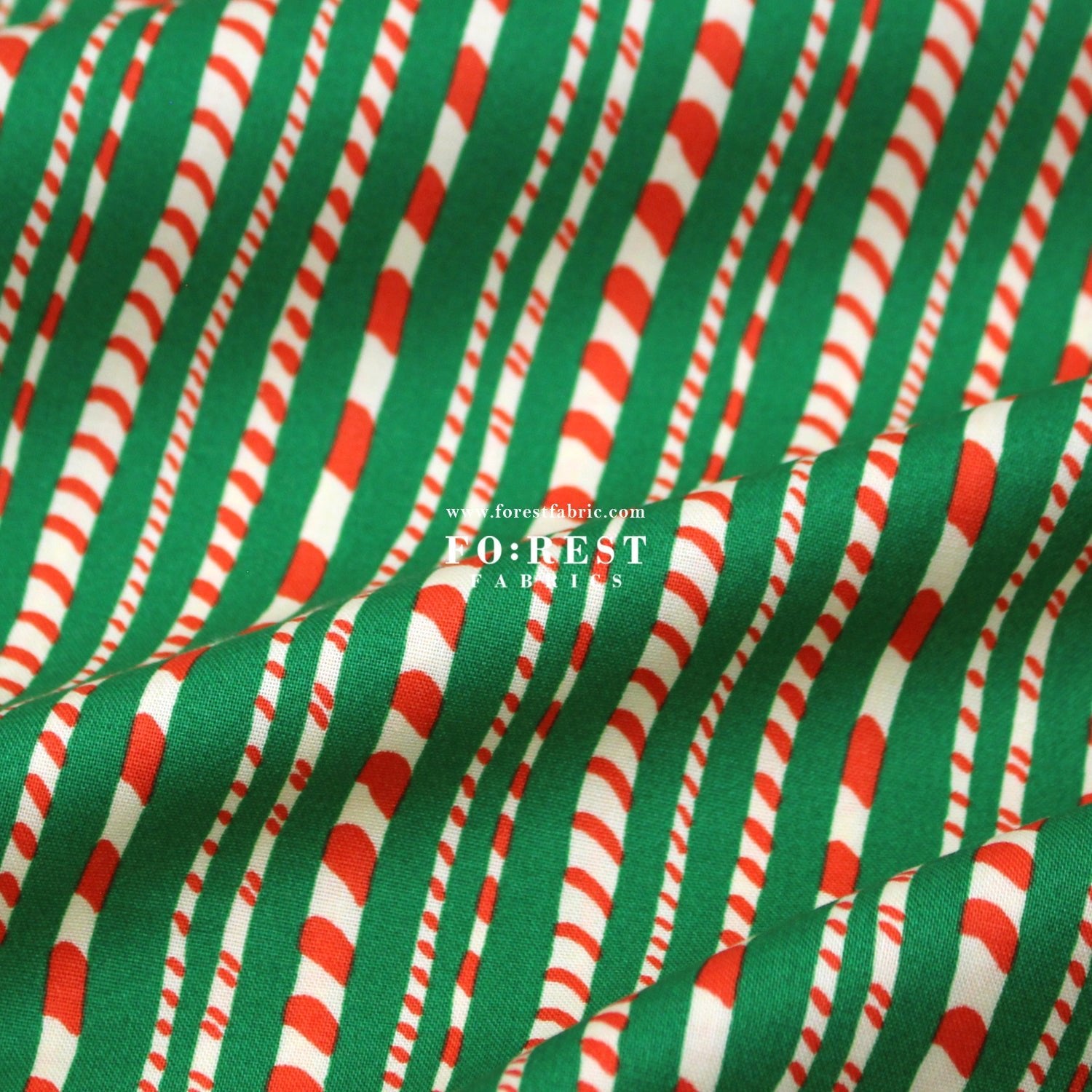Quilting Liberty - Candy Cane Stripe fabric B - FO:REST Fabric 布恩堂Liberty fabrictana lawnjapanese fabricykk zipper