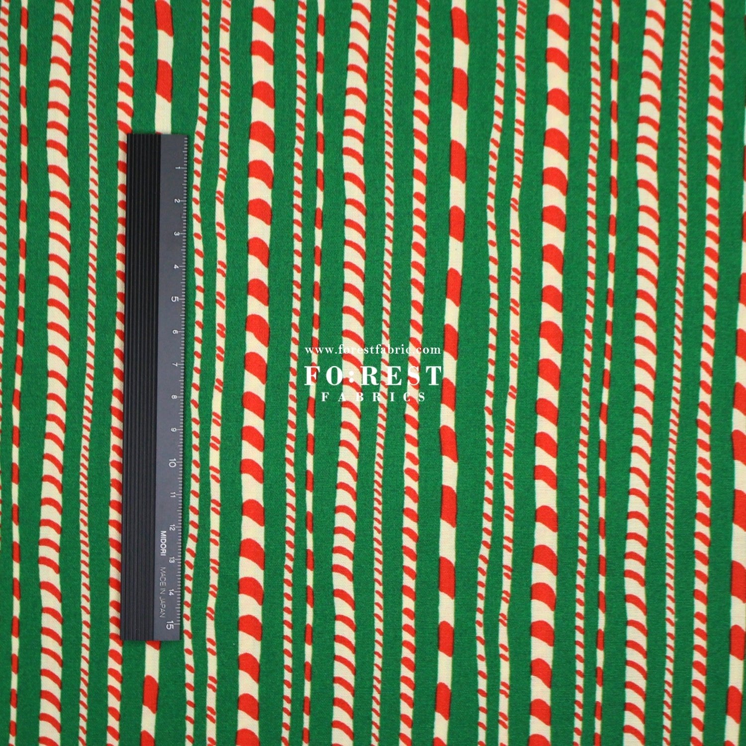 Quilting Liberty - Candy Cane Stripe fabric B - FO:REST Fabric 布恩堂Liberty fabrictana lawnjapanese fabricykk zipper
