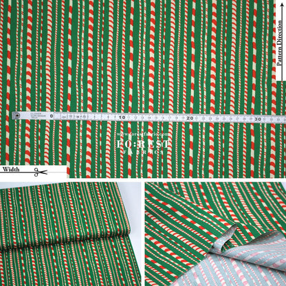 Quilting Liberty - Candy Cane Stripe fabric B - FO:REST Fabric 布恩堂Liberty fabrictana lawnjapanese fabricykk zipper