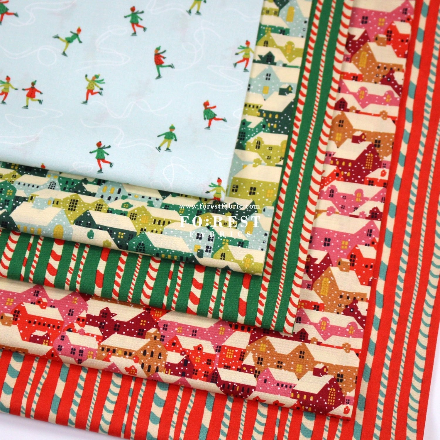 Quilting Liberty - Candy Cane Stripe fabric B - FO:REST Fabric 布恩堂Liberty fabrictana lawnjapanese fabricykk zipper