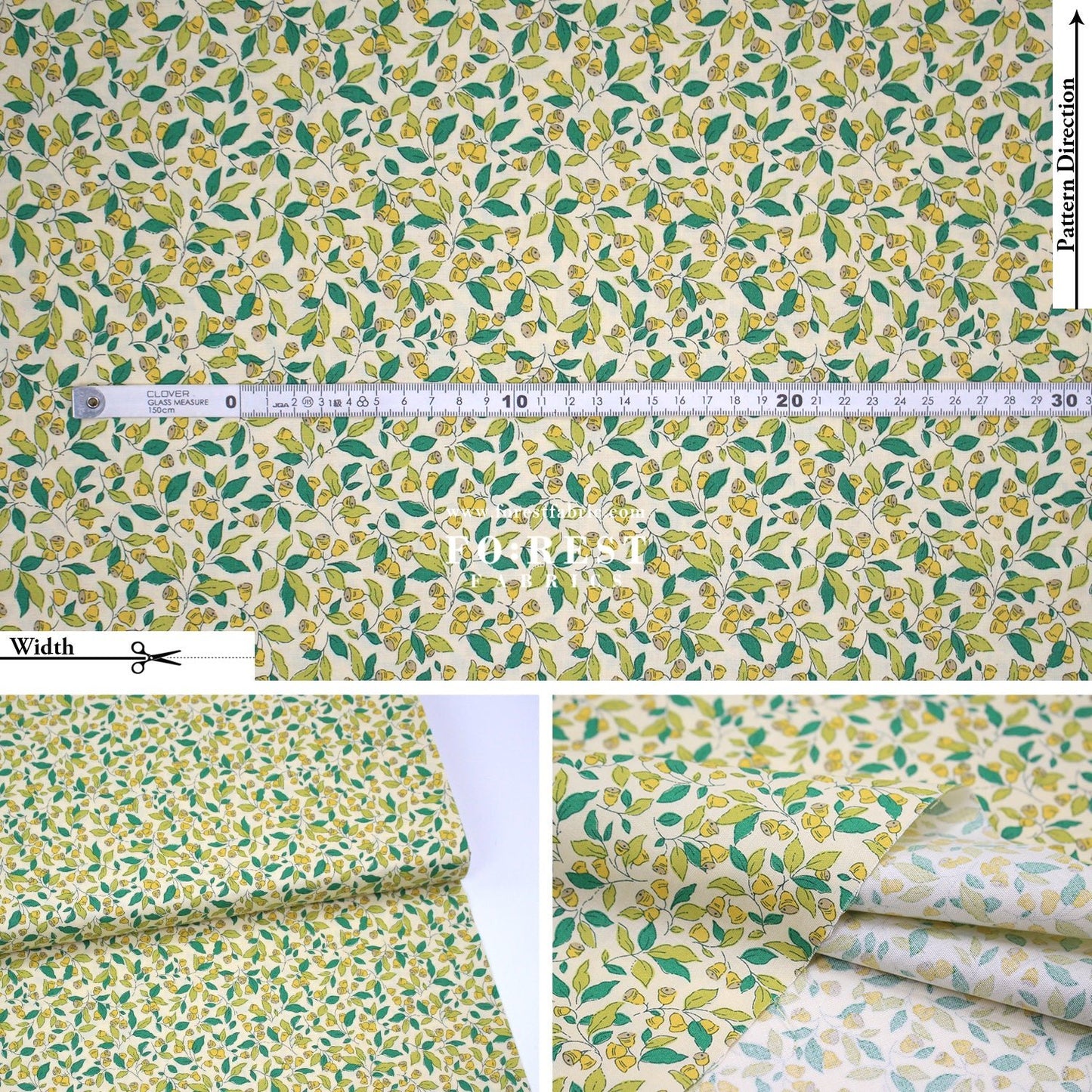 Quilting Liberty - Chiming Bells fabric A - FO:REST Fabric 布恩堂Liberty fabrictana lawnjapanese fabricykk zipper