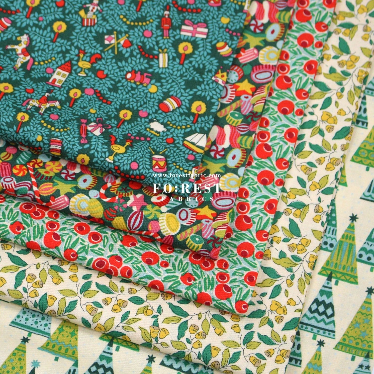 Quilting Liberty - Chiming Bells fabric A - FO:REST Fabric 布恩堂Liberty fabrictana lawnjapanese fabricykk zipper