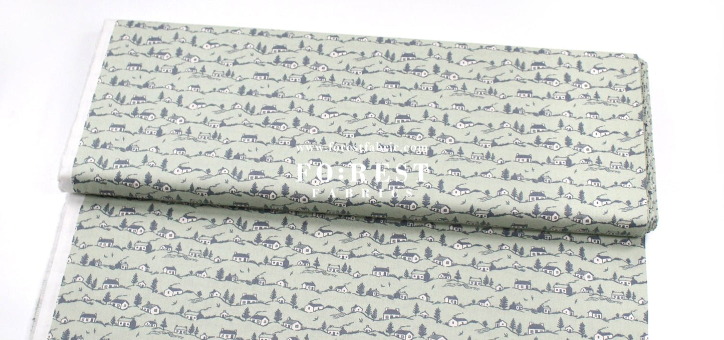 Quilting Liberty - Coastal Cottages A - FO:REST Fabric 布恩堂Liberty fabrictana lawnjapanese fabricykk zipper