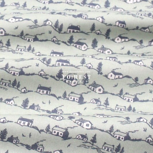 Quilting Liberty - Coastal Cottages A - FO:REST Fabric 布恩堂Liberty fabrictana lawnjapanese fabricykk zipper