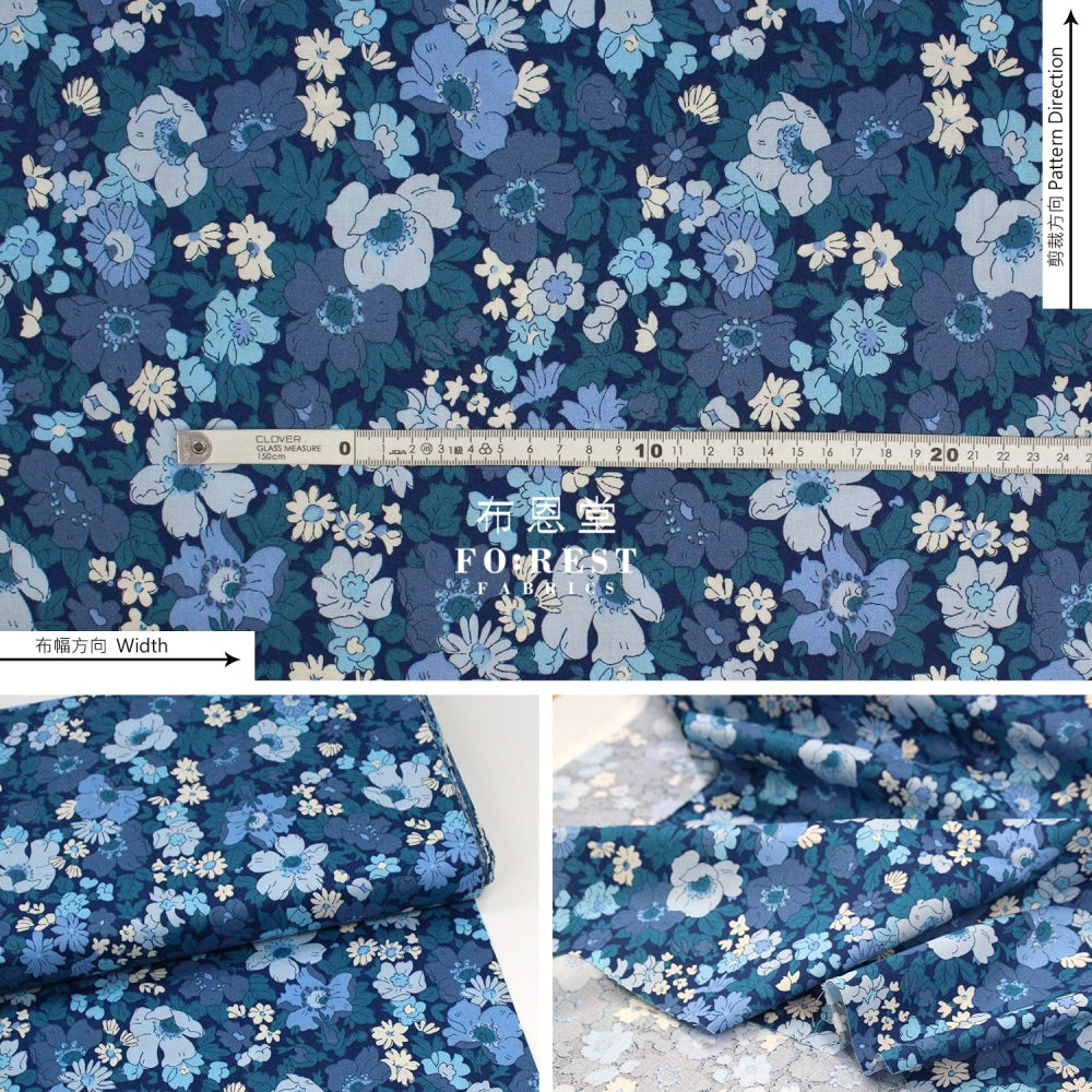 Quilting Liberty - Cosmos Field A Lasenby Cotton
