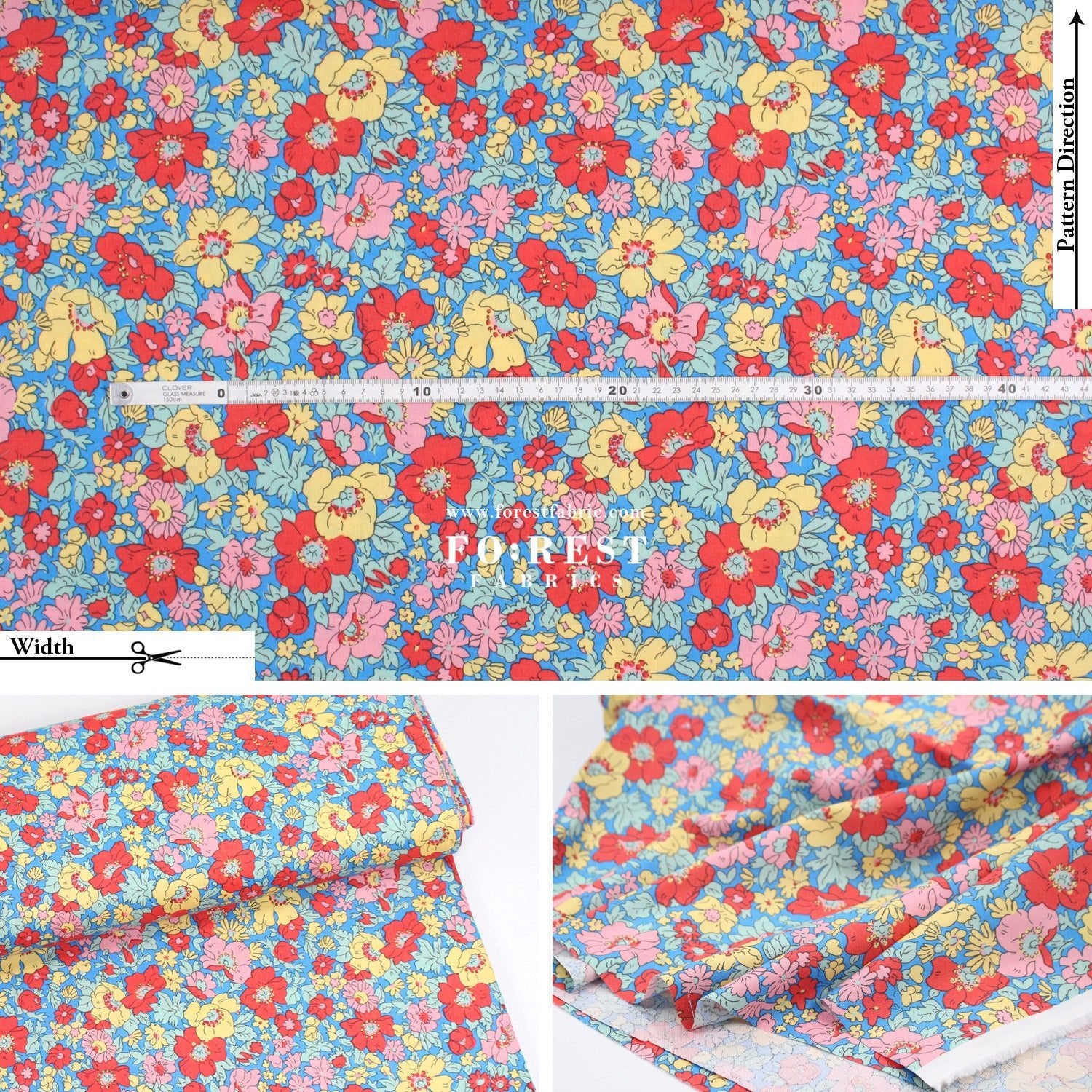 Quilting Liberty - Cosmos Park 275cm Wide Width fabric - FO:REST Fabric 布恩堂Liberty fabrictana lawnjapanese fabricykk zipper