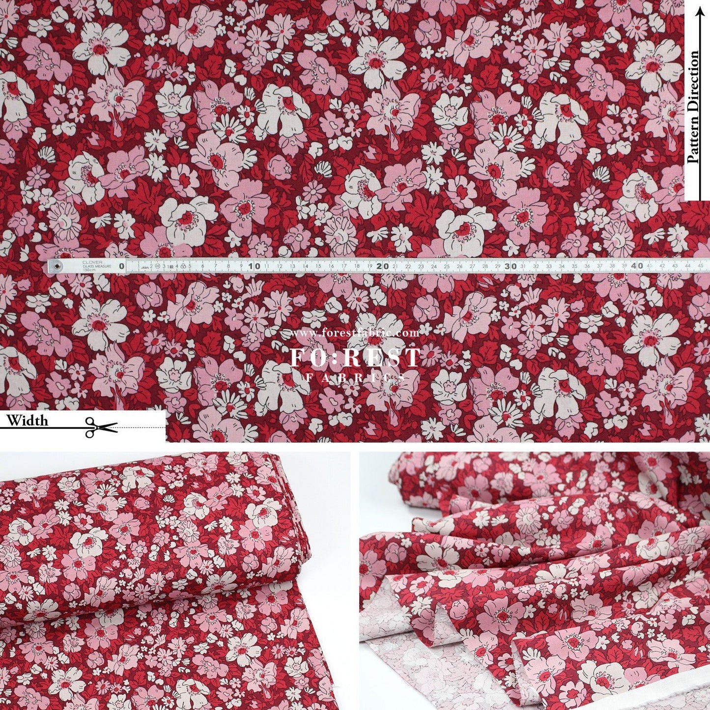 Quilting Liberty - Cosmos Park 275cm Wide Width fabric - FO:REST Fabric 布恩堂Liberty fabrictana lawnjapanese fabricykk zipper