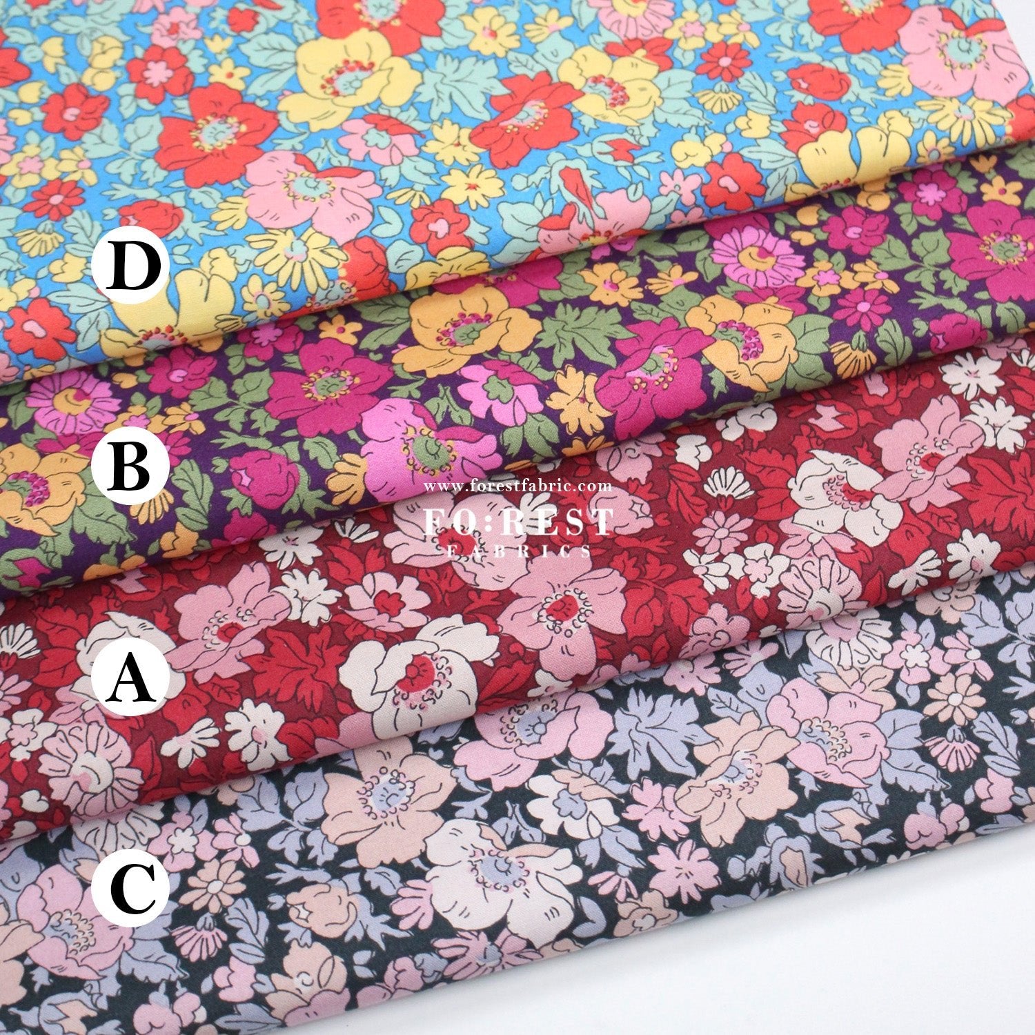 Quilting Liberty - Cosmos Park 275cm Wide Width fabric - FO:REST Fabric 布恩堂Liberty fabrictana lawnjapanese fabricykk zipper