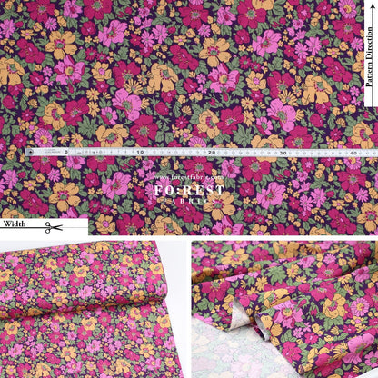 Quilting Liberty - Cosmos Park 275cm Wide Width fabric - FO:REST Fabric 布恩堂Liberty fabrictana lawnjapanese fabricykk zipper