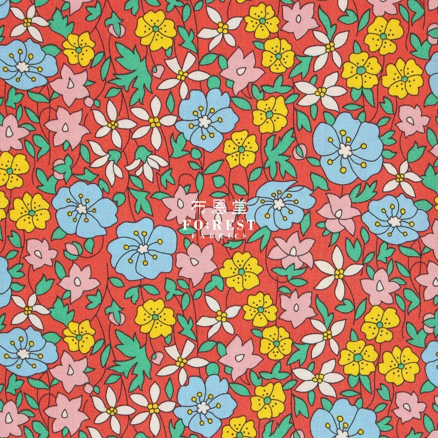 Quilting Liberty - Daisy Delight B - FO:REST Fabric 布恩堂Liberty fabrictana lawnjapanese fabricykk zipper