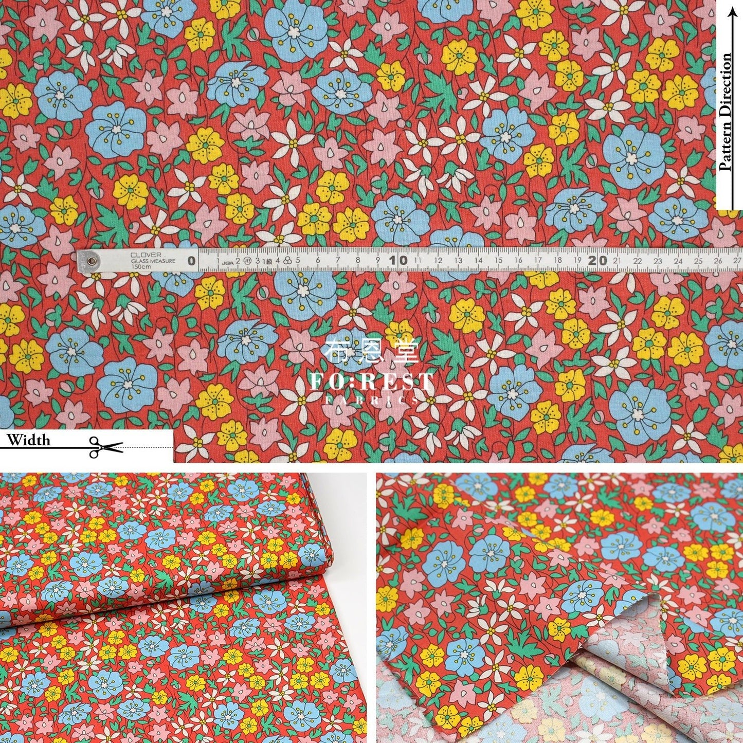 Quilting Liberty - Daisy Delight B - FO:REST Fabric 布恩堂Liberty fabrictana lawnjapanese fabricykk zipper