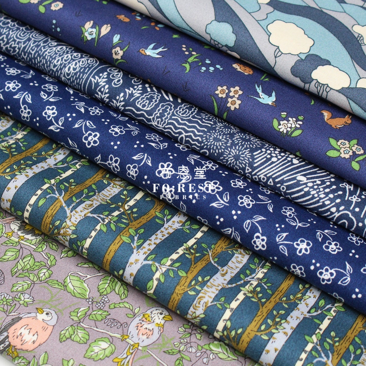 Quilting Liberty - Daisy Doodle A - FO:REST Fabric 布恩堂Liberty fabrictana lawnjapanese fabricykk zipper