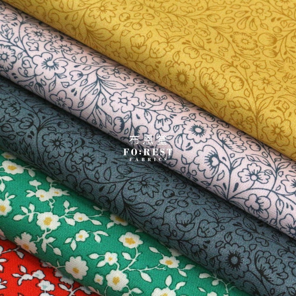 Quilting Liberty - Daisy Trail A - FO:REST Fabric 布恩堂Liberty fabrictana lawnjapanese fabricykk zipper
