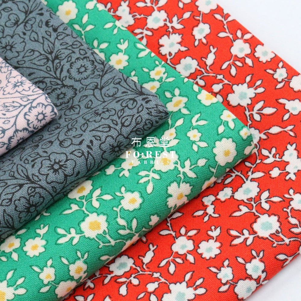 Quilting Liberty - Daisy Trail B - FO:REST Fabric 布恩堂Liberty fabrictana lawnjapanese fabricykk zipper