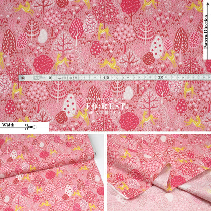Quilting Liberty - Dancing Deer fabric B - FO:REST Fabric 布恩堂Liberty fabrictana lawnjapanese fabricykk zipper