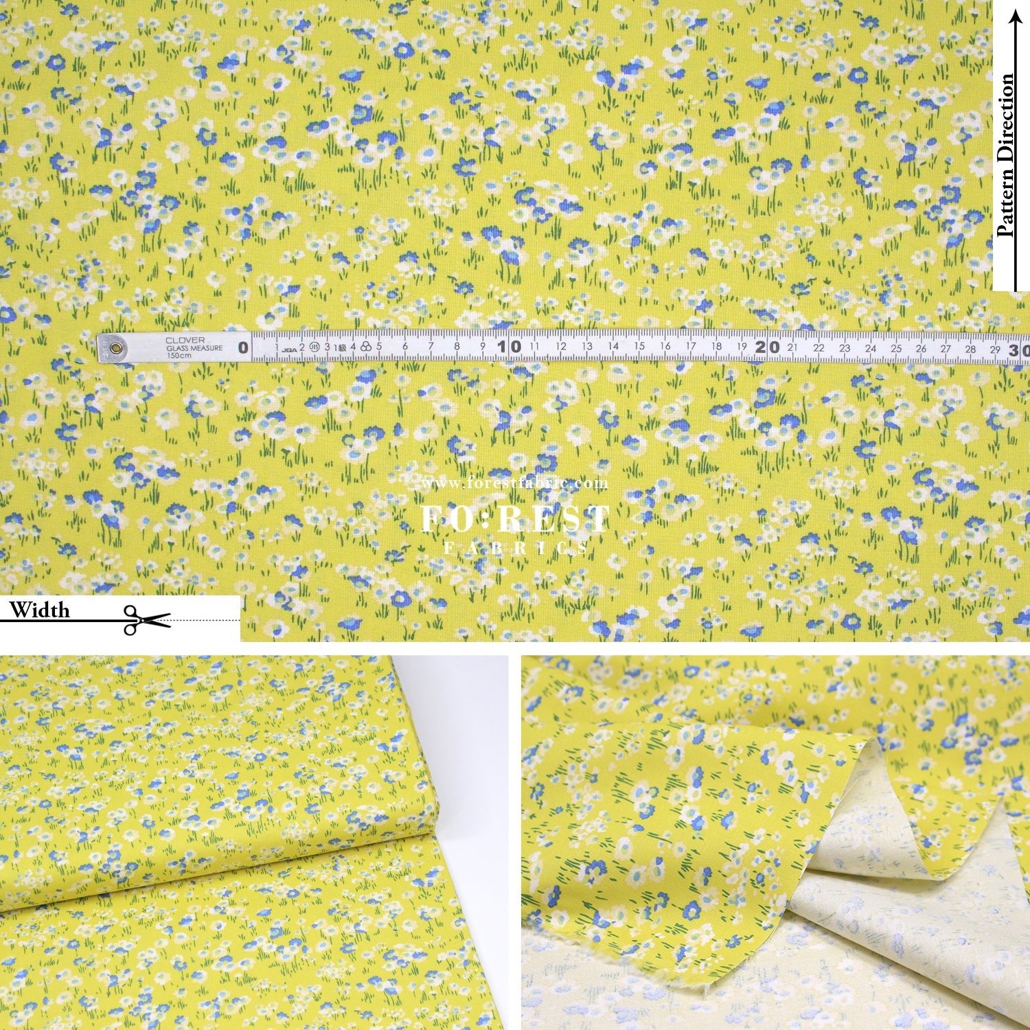 Quilting Liberty - Darling Daisies fabric B - FO:REST Fabric 布恩堂Liberty fabrictana lawnjapanese fabricykk zipper