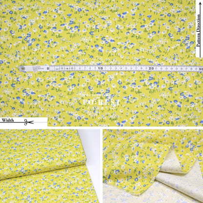 Quilting Liberty - Darling Daisies fabric B - FO:REST Fabric 布恩堂Liberty fabrictana lawnjapanese fabricykk zipper