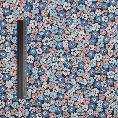 Quilting Liberty - Denim Florals 2 fabric - FO:REST Fabric 布恩堂Liberty fabrictana lawnjapanese fabricykk zipper
