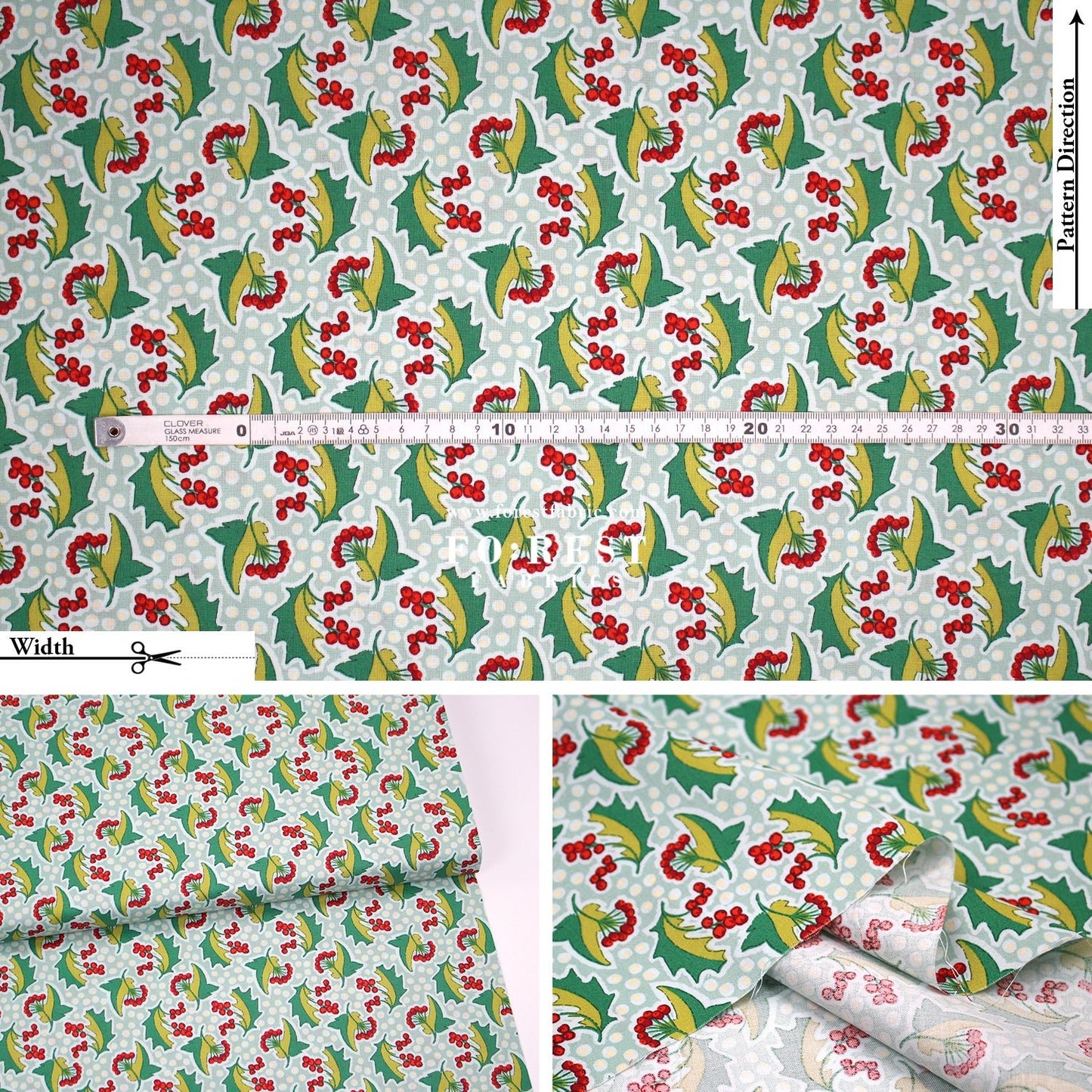 Quilting Liberty - Festive Flora fabric A - FO:REST Fabric 布恩堂Liberty fabrictana lawnjapanese fabricykk zipper