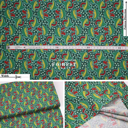Quilting Liberty - Festive Flora fabric B - FO:REST Fabric 布恩堂Liberty fabrictana lawnjapanese fabricykk zipper