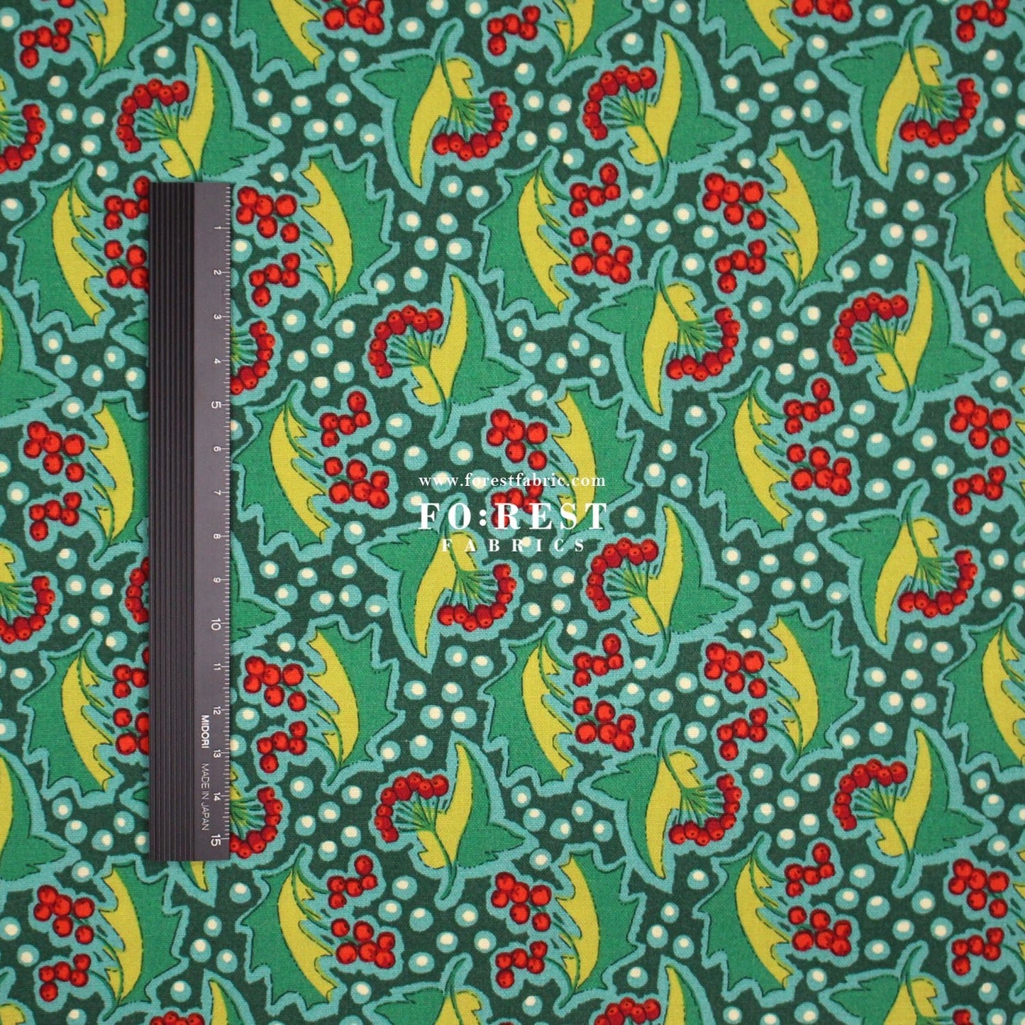 Quilting Liberty - Festive Flora fabric B - FO:REST Fabric 布恩堂Liberty fabrictana lawnjapanese fabricykk zipper
