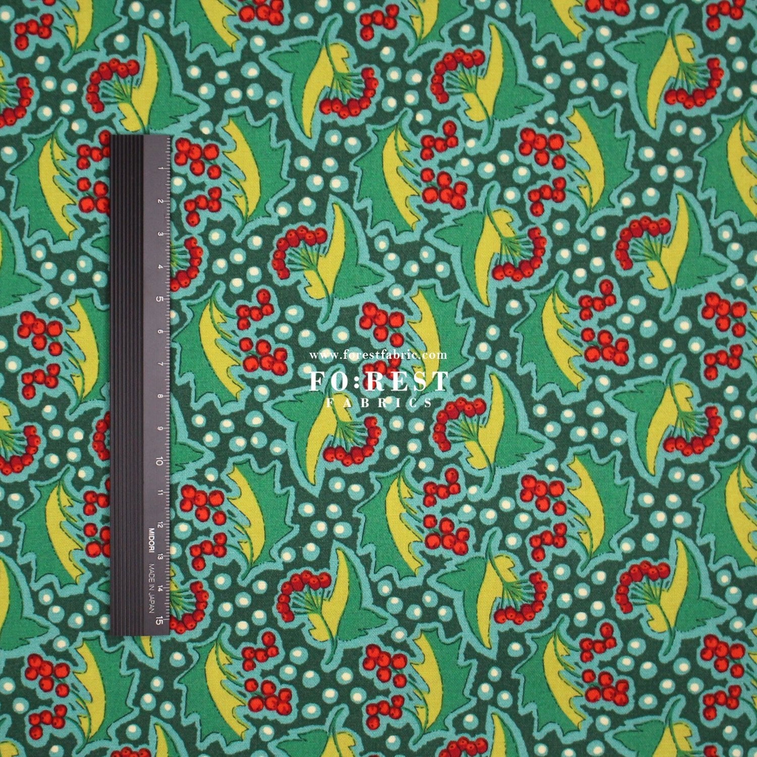 Quilting Liberty - Festive Flora fabric B - FO:REST Fabric 布恩堂Liberty fabrictana lawnjapanese fabricykk zipper