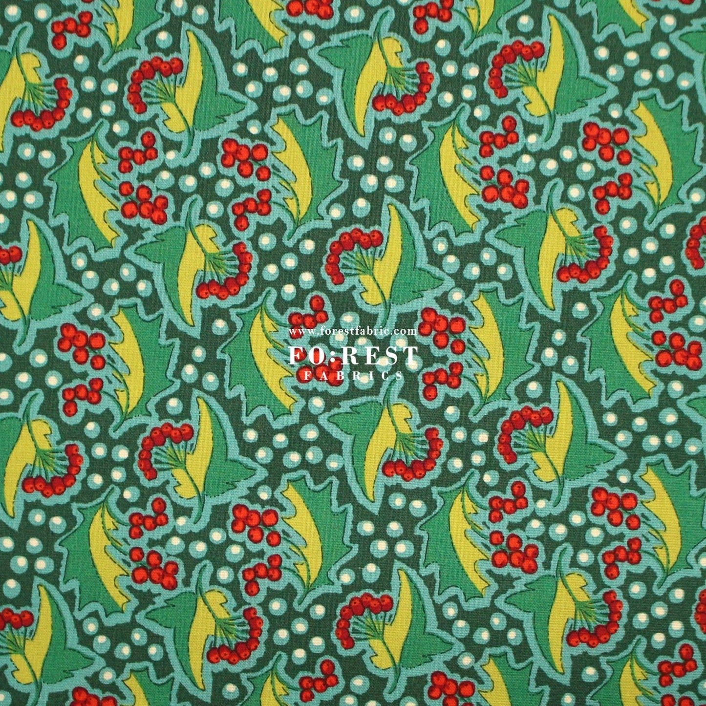 Quilting Liberty - Festive Flora fabric B - FO:REST Fabric 布恩堂Liberty fabrictana lawnjapanese fabricykk zipper