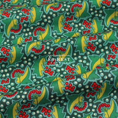 Quilting Liberty - Festive Flora fabric B - FO:REST Fabric 布恩堂Liberty fabrictana lawnjapanese fabricykk zipper