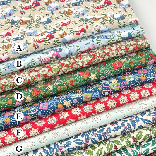 Quilting Liberty - Festive Greetings 1 fabric - FO:REST Fabric 布恩堂Liberty fabrictana lawnjapanese fabricykk zipper