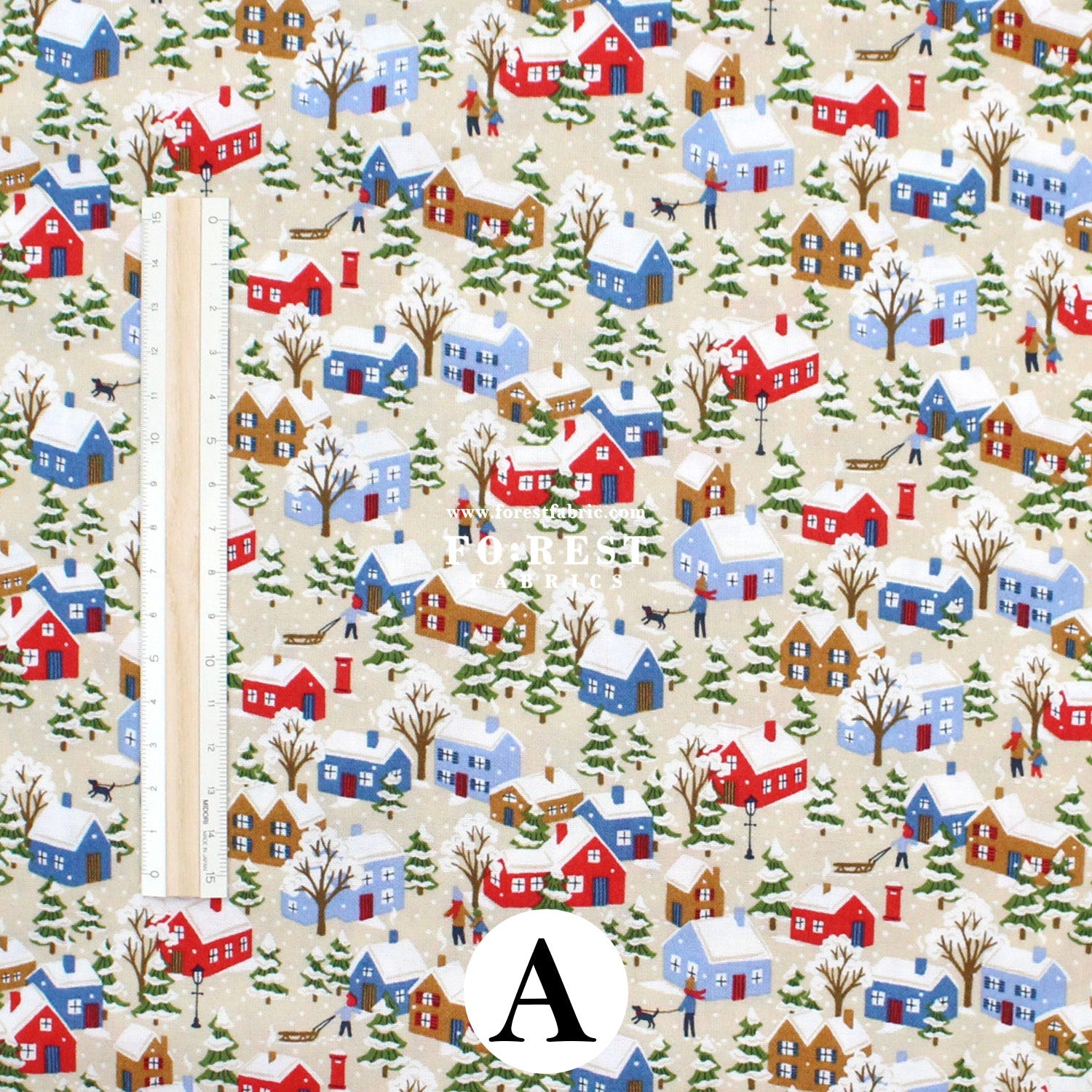 Quilting Liberty - Festive Greetings 1 fabric - FO:REST Fabric 布恩堂Liberty fabrictana lawnjapanese fabricykk zipper