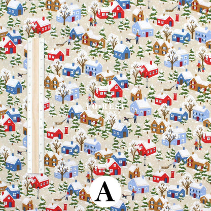 Quilting Liberty - Festive Greetings 1 fabric - FO:REST Fabric 布恩堂Liberty fabrictana lawnjapanese fabricykk zipper