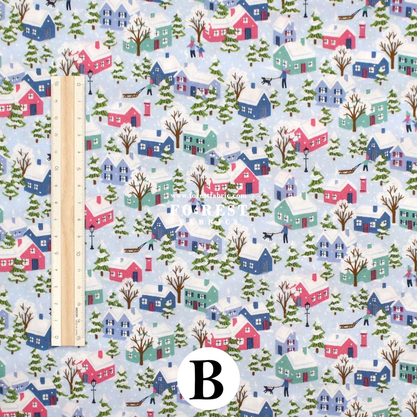 Quilting Liberty - Festive Greetings 1 fabric - FO:REST Fabric 布恩堂Liberty fabrictana lawnjapanese fabricykk zipper