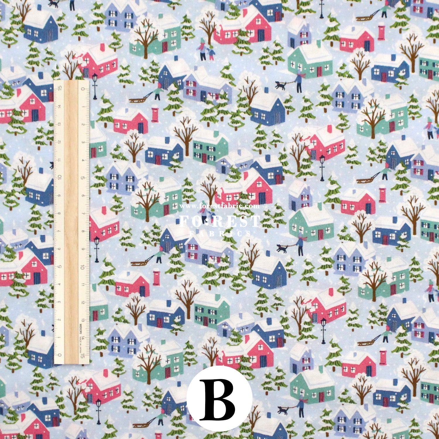 Quilting Liberty - Festive Greetings 1 fabric - FO:REST Fabric 布恩堂Liberty fabrictana lawnjapanese fabricykk zipper