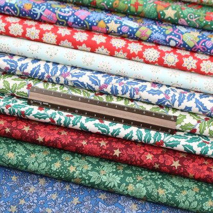 Quilting Liberty - Festive Greetings 2 fabric - FO:REST Fabric 布恩堂Liberty fabrictana lawnjapanese fabricykk zipper