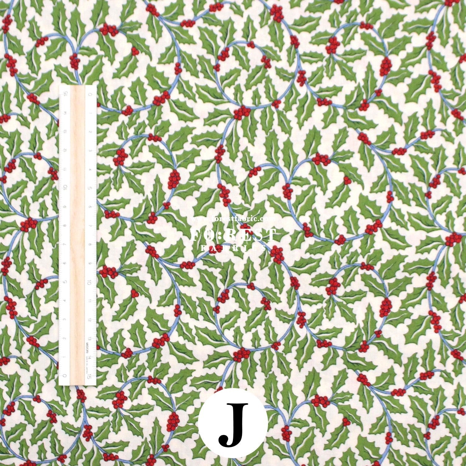 Quilting Liberty - Festive Greetings 2 fabric - FO:REST Fabric 布恩堂Liberty fabrictana lawnjapanese fabricykk zipper