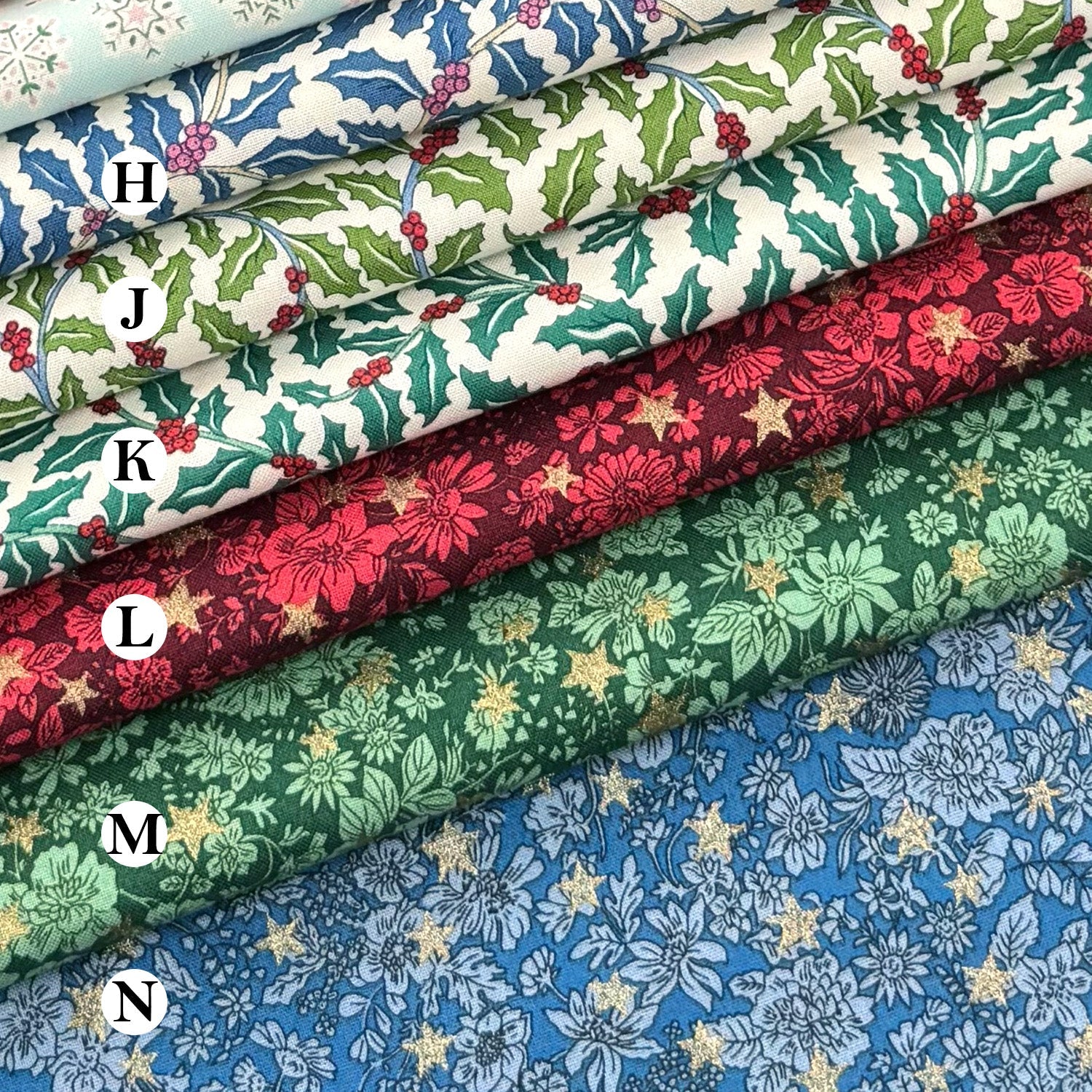 Quilting Liberty - Festive Greetings 2 fabric - FO:REST Fabric 布恩堂Liberty fabrictana lawnjapanese fabricykk zipper
