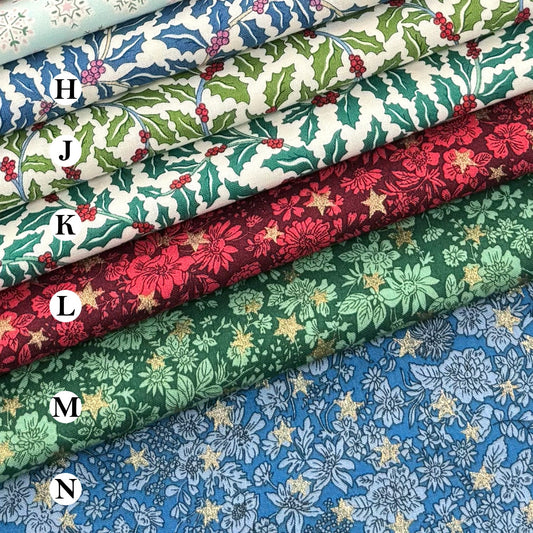 Quilting Liberty - Festive Greetings 2 fabric - FO:REST Fabric 布恩堂Liberty fabrictana lawnjapanese fabricykk zipper