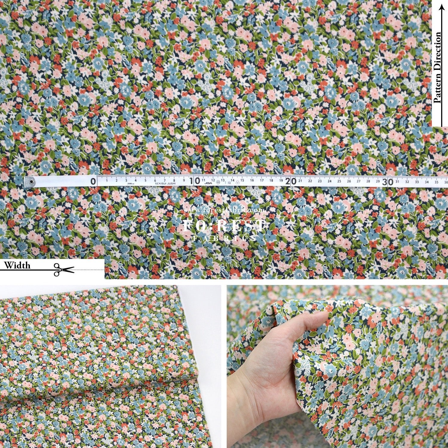 Quilting Liberty - Floral Nostalgia 1 fabric - FO:REST Fabric 布恩堂Liberty fabrictana lawnjapanese fabricykk zipper