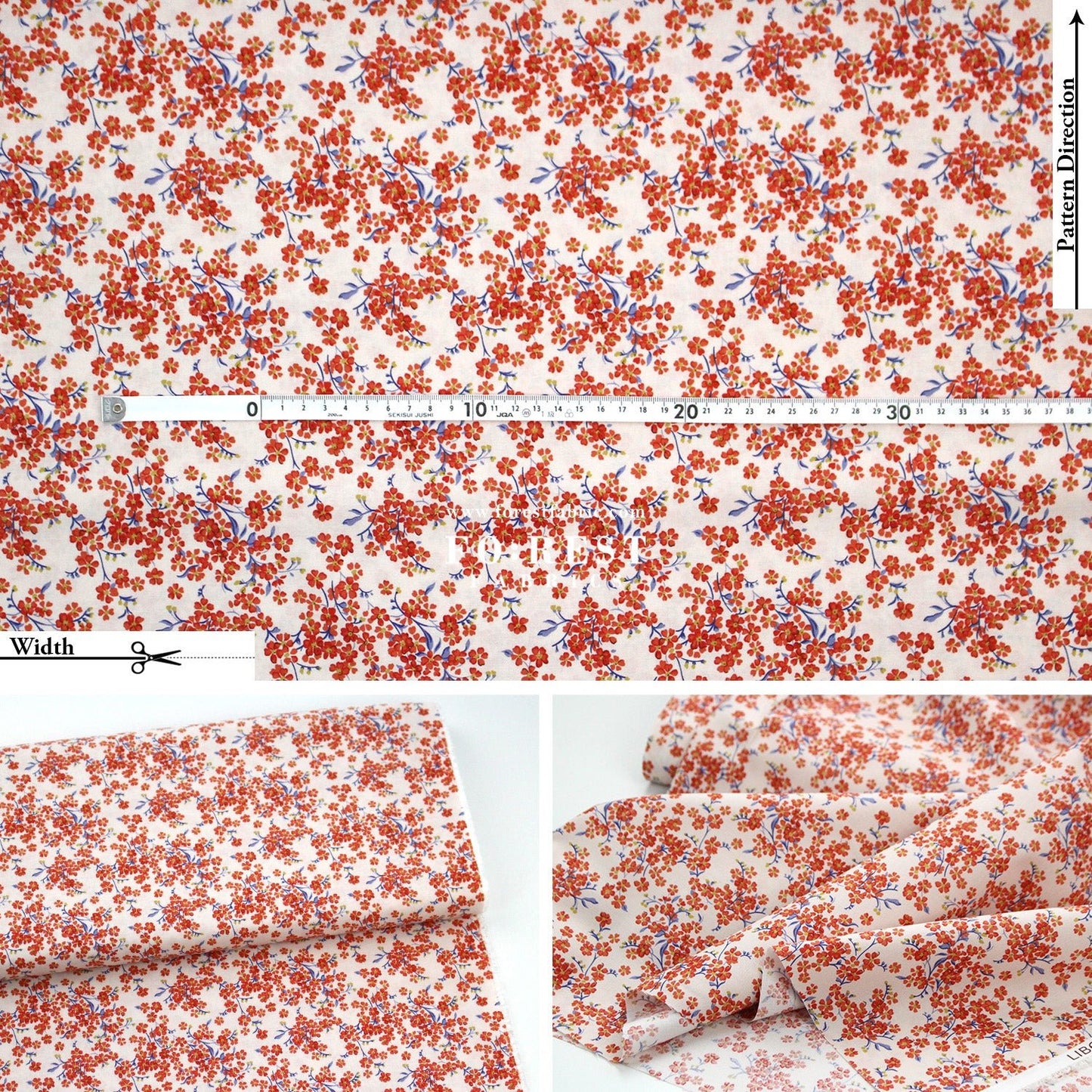 Quilting Liberty - Floral Nostalgia 2 fabric - FO:REST Fabric 布恩堂Liberty fabrictana lawnjapanese fabricykk zipper