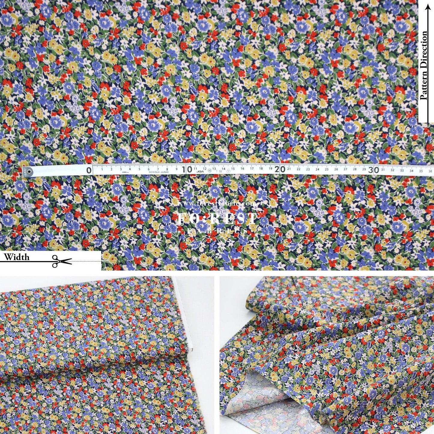 Quilting Liberty - Floral Nostalgia 2 fabric - FO:REST Fabric 布恩堂Liberty fabrictana lawnjapanese fabricykk zipper