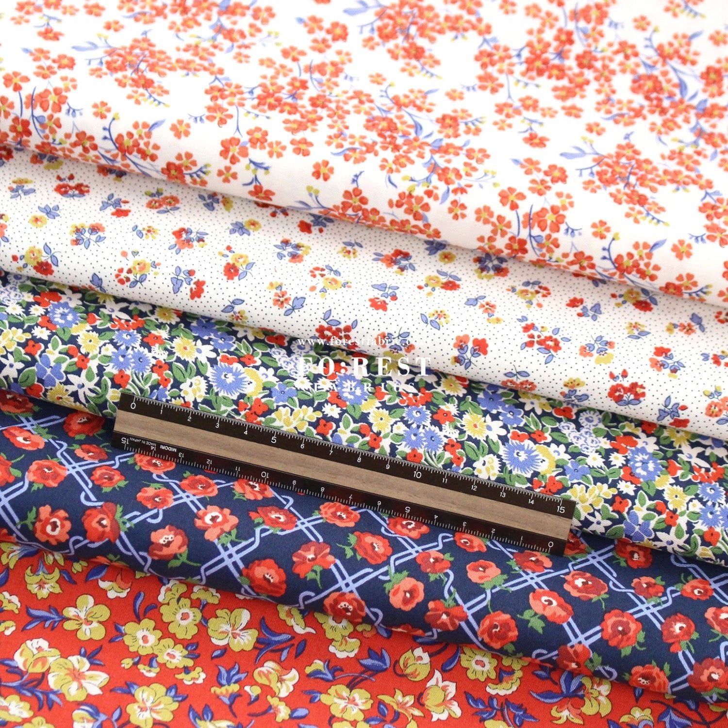 Quilting Liberty - Floral Nostalgia 2 fabric - FO:REST Fabric 布恩堂Liberty fabrictana lawnjapanese fabricykk zipper