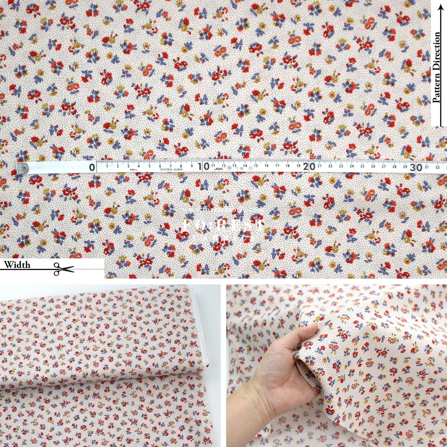 Quilting Liberty - Floral Nostalgia 2 fabric - FO:REST Fabric 布恩堂Liberty fabrictana lawnjapanese fabricykk zipper